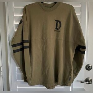 Olive Green Jersey with Black Stripes Disneyland Logo